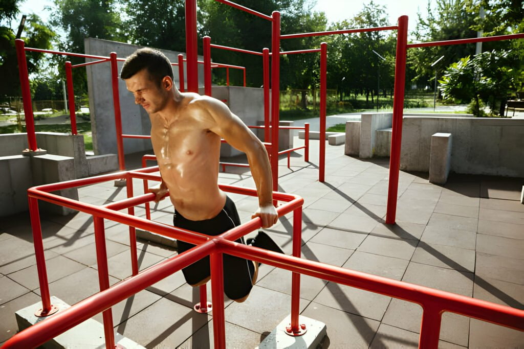 Wide Grip Dips exercise