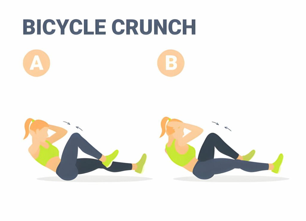 Bicycle crunches